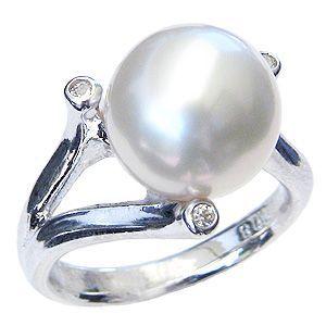 パール 指輪 真珠 リング 真珠 指輪 南洋白蝶真珠 11mm ダイヤモンド プラチナ t900 ジュエリー フォーマル 人気 プレゼント ギフト ご褒美 自分買い