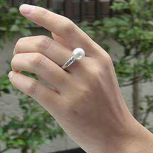 パール 指輪 真珠 リング 真珠 指輪 南洋白蝶真珠 ダイヤモンド0.08ct プラチナ900 リング ピンクホワイト系 10mm 形 プレゼント ギフト ご褒美 自分買い pu_1