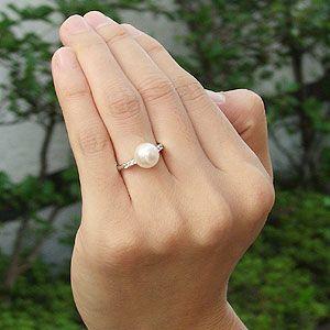 パール リング 普段使い 冠婚葬祭 指輪 真珠 あこや真珠 シルバー 人気 プレゼント ギフト ご褒美 自分買い puの画像
