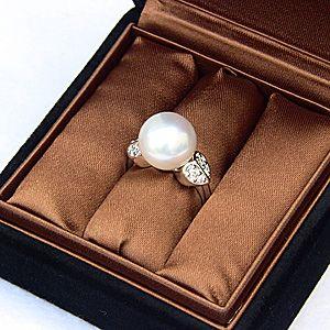 Pt900 大粒白蝶真珠 13mm パール ダイヤモンド リング 指輪 プラチナ 050864-01.jpg