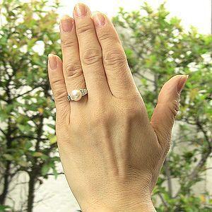 パールリング 普段使い 指輪 真珠 パール リング あこや本真珠 キュービックジルコニア シルバー 冠婚葬祭 人気 プレゼント ギフト ご褒美 自分買い puの画像