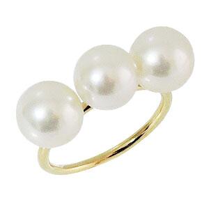パール リング k18 18k 18金 真珠 レディースあこや本真珠 ゴールド