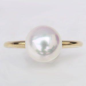 パール リング 普段使い k18 18k 18金 イエローゴールド 真珠指輪 レディース 本真珠 あこや 重ね着け 冠婚葬祭 プレゼント ギフト ご褒美 自分買い pu | ブランド登録なし | 05