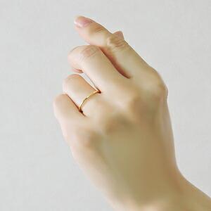 ペアリング 指輪 ペア リング 華奢リング ベビーリング k18 ゴールド シンプル 重ね着け カジュアル ジュエリー プレゼント ギフト ご褒美 自分買いの画像