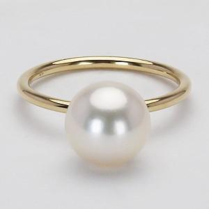 パールリング 普段使い パール リング k18 k18 18金 指輪 真珠 ピンキーリング ゴールド フォーマル シンプル デザイン プレゼント ギフト ご褒美 自分買い puの画像