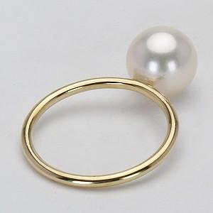 パールリング 普段使い パール リング k18 k18 18金 指輪 真珠 ピンキーリング ゴールド フォーマル シンプル デザイン プレゼント ギフト ご褒美 自分買い puの画像