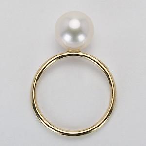 パールリング 普段使い パール リング k18 k18 18金 指輪 真珠 ピンキーリング ゴールド フォーマル シンプル デザイン プレゼント ギフト ご褒美 自分買い puの画像