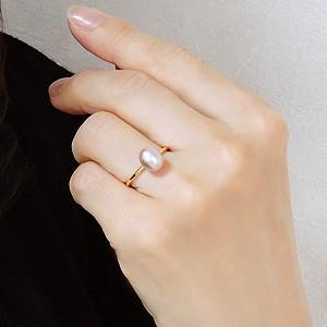 パール リング 真珠 指輪 パールリング k18 18金 ゴールド 華奢 パール リング 真珠 指輪 パールリング k18 18金 ゴールド 華奢