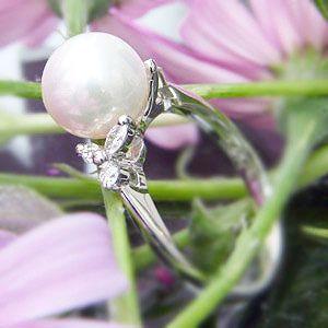 パールリング 普段使い パール リング k18 18金 本真珠 真珠 指輪