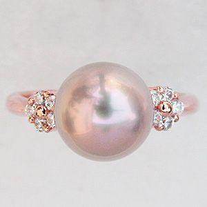 パール 指輪 パール リング パールリング 真珠リング 真珠 湖水真珠 シルバー 淡水パール ピンクゴールドメッキ フォーマル プレゼント ご褒美 自分買い puの画像