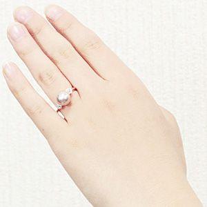 パール 指輪 パール リング パールリング 真珠リング 真珠 湖水真珠 シルバー 淡水パール ピンクゴールドメッキ フォーマル プレゼント ご褒美 自分買い puの画像
