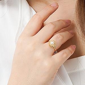 パールリング 普段使い パール リング k18 k18 18金 真珠 レディース ダイヤモンド ゴールド 18K あこや 冠婚葬祭 ケース プレゼント ギフト 自分買い puの画像