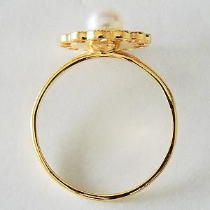 パールリング 普段使い パール リング k18 k18 18金 真珠 レディース ダイヤモンド ゴールド 18K あこや 冠婚葬祭 ケース プレゼント ギフト 自分買い puの画像