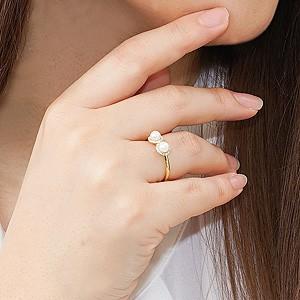 パールリング 普段使い パール リング k18 18金 真珠 イエローゴールド ダイヤモンド ゴールド 18k 6月誕生石 冠婚葬祭 プレゼント ギフト 自分買い puの画像