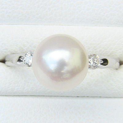 プラチナ pt900 パール リング 普段使い 真珠指輪 本真珠 あこや