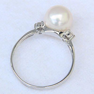 プラチナ pt900 パール リング 普段使い 真珠指輪 本真珠 あこや