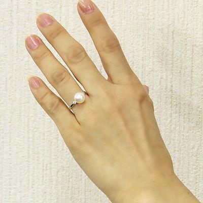 プラチナ pt900 パール リング 普段使い 真珠指輪 本真珠 あこや