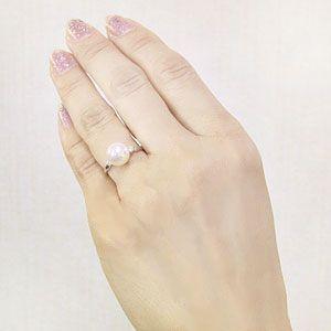 k10 パール リング 真珠指輪 本真珠 あこや 9mm 10k 10金 ホワイト