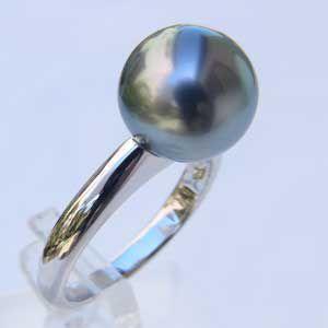 パール リング レディース 真珠リング 指輪 タヒチ黒蝶 t900 リング ブルーグリーン系 10mm フォーマル 人気 プレゼント ギフト ご褒美 自分買い p