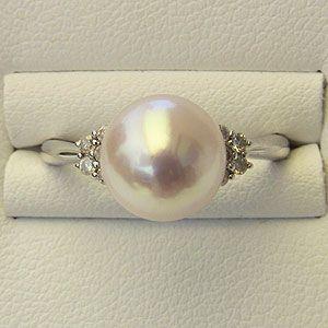 パールリング 普段使い パール リング k18 18金 あこや真珠