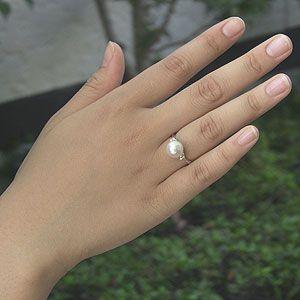 パールリング 普段使い パール リング k18 18金 あこや真珠