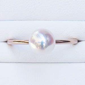 パールリング 普段使い パール リング あこや真珠 ピンクゴールド パール あこや 6月誕生石 冠婚葬祭 送料無料 フォーマル プレゼント ギフト 自分買い pu