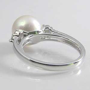 パールリング 普段使い パール リング プラチナ pt900 真珠 指輪 本