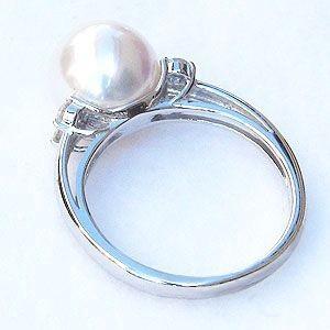 【プラチナ約5.37ｇ】花珠パール10mmプラチナダイヤリング プラチナ約5.37g】花珠パール10mmプラチナダイヤリングの通販はau PAY