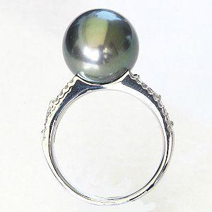 パール リング レディース 真珠リング 指輪 タヒチ黒蝶真珠 パール リング レディース 真珠リング 指輪 タヒチ黒蝶真珠