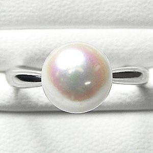 パールリング 普段使い パール リング 真珠 プラチナ オーロラ天女 花 
