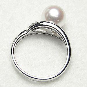 パールリング 普段使い パール リング 指輪 あこや本真珠 キュービック