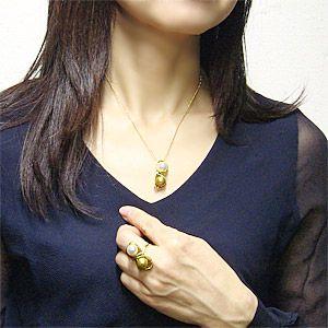 パール 指輪 真珠 リング 南洋白蝶真珠 ダイヤモンド 0.40ct マルチ