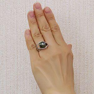 【vintage】プラチナ900 パールラインストーン　シルバーリング　10号 Selection Jewelry プラチナダイヤモンドブラックオパールリング