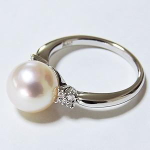 本真珠　パールリング　8.3ミリ7月10日迄の出品。 本真珠 淡水無核パールリング 8.8*7.2mmブラウングリーンL1070