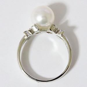 パールリング 普段使い 指輪 リング 真珠指輪 あこや本真珠 8mm シルバー キュービックジルコニア 冠婚葬祭 送料無料 プレゼント ギフト ご褒美 自分買い puの画像