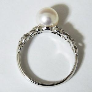 パールリング 普段使い 指輪 リング 真珠指輪 あこや本真珠 7mm シルバー キュービックジルコニア 冠婚葬祭 送料無料 プレゼント ギフト ご褒美 自分買い puの画像