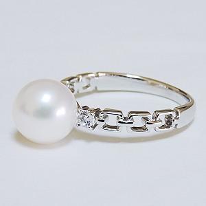 パールリング 普段使い 指輪 リング 真珠指輪 あこや本真珠 8mm シルバー キュービックジルコニア 冠婚葬祭 送料無料 プレゼント ギフト ご褒美 自分買い pu | ブランド登録なし | 03