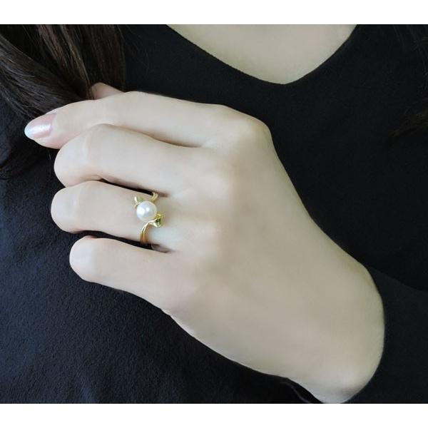パール リング 普段使い レディース 真珠指輪 18k k18 18金 イエローゴールド 本真珠 あこや 冠婚葬祭 送料無料 プレゼント ギフト ご褒美 自分買い puの画像