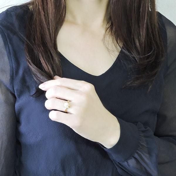 パール リング 普段使い レディース 真珠指輪 18k k18 18金 イエローゴールド 本真珠 あこや 冠婚葬祭 送料無料 プレゼント ギフト ご褒美 自分買い puの画像