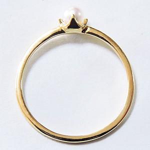 パールリング 普段使い パール リング k18 k18 18金 真珠 本真珠 ゴールド 3mm シンプルデザイン 冠婚葬祭 結婚 送料無料 プレゼント ギフト 自分買い puの画像