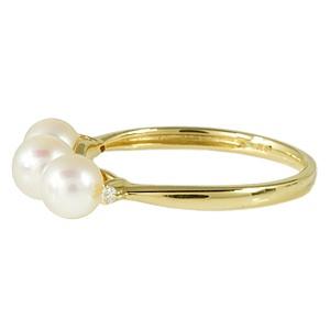 パールリング 普段使い パール リング k18 18金 レディース