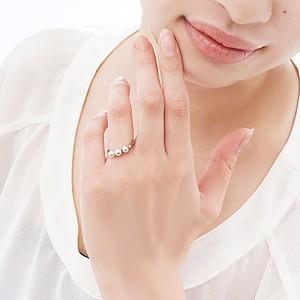 パールリング 普段使い パール リング k18 k18 18金 レディース ダイヤモンド 本真珠 ホワイトゴールド 冠婚葬祭 送料無料 プレゼント ギフト 自分買い puの画像