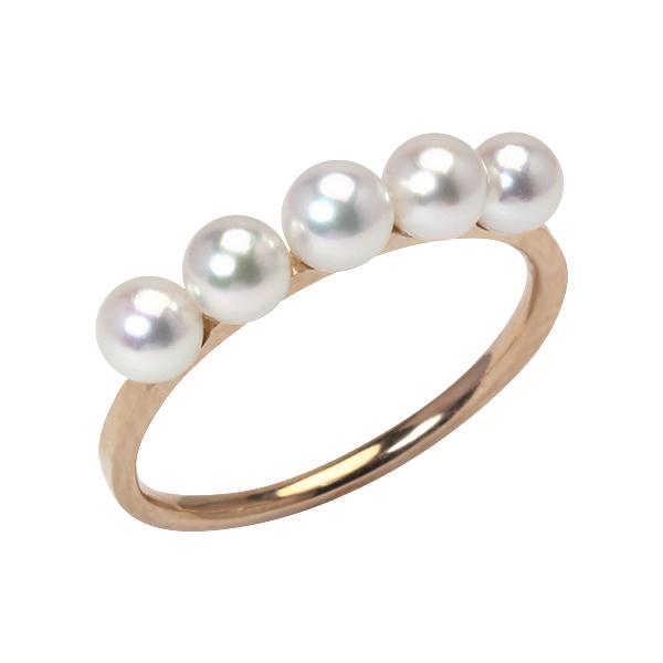 パール リング あこや 18金 18k k18 ピンクゴールド カジュアル