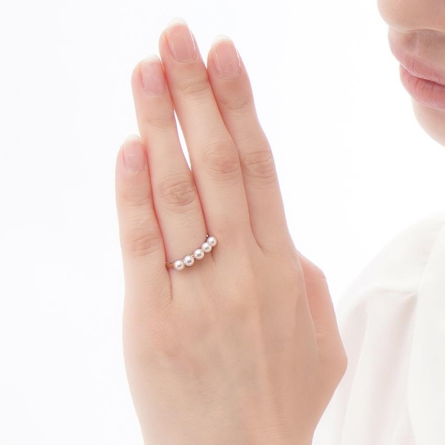k18 パール リング あこや 18金 18k ピンクゴールド カジュアル 普段