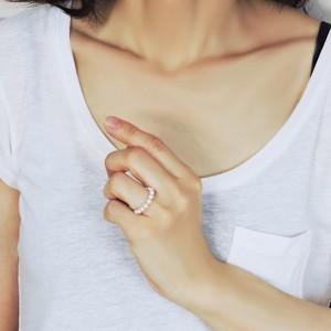 #7/K18YGアコヤパールピンキーリング/ルべミール 7/K18YGアコヤパールピンキーリング/ルべミール