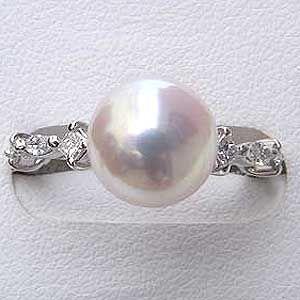 パールリング 普段使い パール リング プラチナ pt900 真珠 指輪