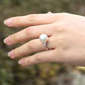 真珠12ミリ　大粒　パールリング　南洋パール パール 指輪 真珠 リング 南洋白蝶真珠 ゴールデンパール 12mm