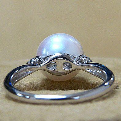 パールリング 普段使い パール リング k18 k18 18金 あこや真珠 真珠 ホワイトゴールド 冠婚葬祭 結婚 送料無料 プレゼント ギフト ご褒美 自分買い puの画像