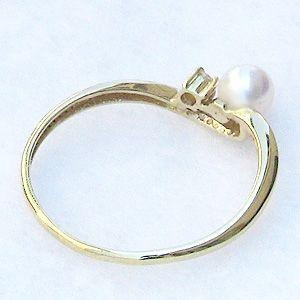 パールリング 普段使い パール リング 真珠リング あこや本真珠 ダイヤモンド k10 ゴールド 4mm あこや 冠婚葬祭 送料無料 プレゼント ギフト 自分買い puの画像