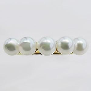 パールリング 普段使い パール リング k18 18金 真珠 レディース